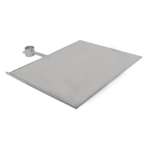 Ripiano porta accessori per basi con tubo tondo - acciaio satinato
