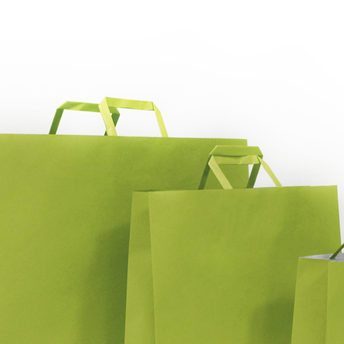 Sacchetto ACID GREEN con manico piatto