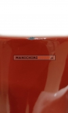 Tavolino display "addome" laccato rosso