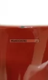 Tavolino display "addome" laccato rosso
