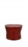 Tavolino display "addome" laccato rosso