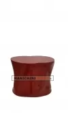 Tavolino display "addome" laccato rosso