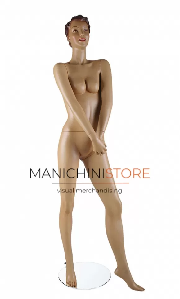 Manichino donna realistico in vetroresina anni 50