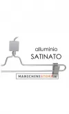 Gruccia metallo pinza 35 cm - alluminio satinato
