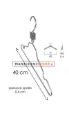Gruccia metallo capospalla 40 cm - alluminio satinato