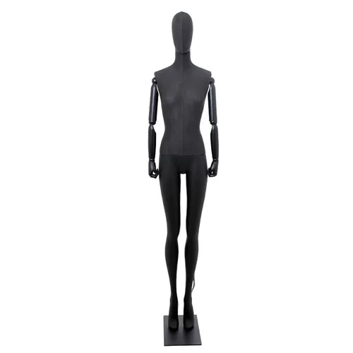 Manichino donna braccia legno in tessuto grigio antracite - ex noleggio