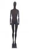 Manichino donna braccia legno in tessuto marrone - ex noleggio