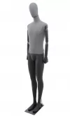 Manichino uomo braccia legno in tessuto grigio - ex noleggio
