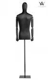 Back in Black busto uomo in satin nero con testa e braccia in salice nere