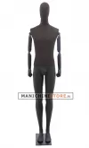 Manichino uomo braccia legno in tessuto marrone - ex noleggio