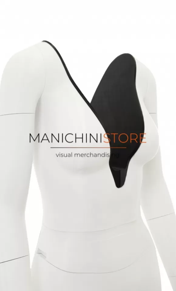 Accessorio alette nere per manichini e-commerce serie F