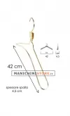 Gruccia metallo capospalla 42 cm - alluminio oro