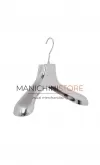 Gruccia capospalla 44 x 6,5 cm. Plastica Argento
