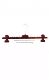 Gruccia appendiabito pinza 40 cm. Velluto Bordeaux