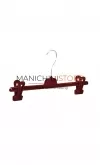 Gruccia appendiabito pinza 40 cm. Velluto Bordeaux