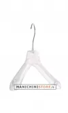 Gruccia plastica capospalla 38 x 3 cm - Cristallo Trasparente