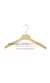 Gruccia plastica capospalla 38 x 3 cm - Velluto crema