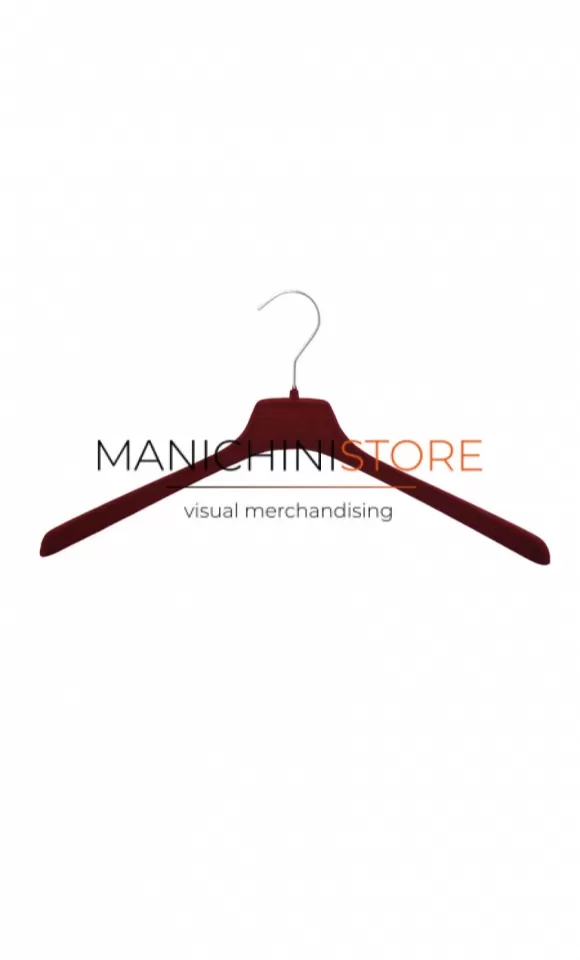 Gruccia appendiabito 38 x 2,5 cm - Velluto bordeaux