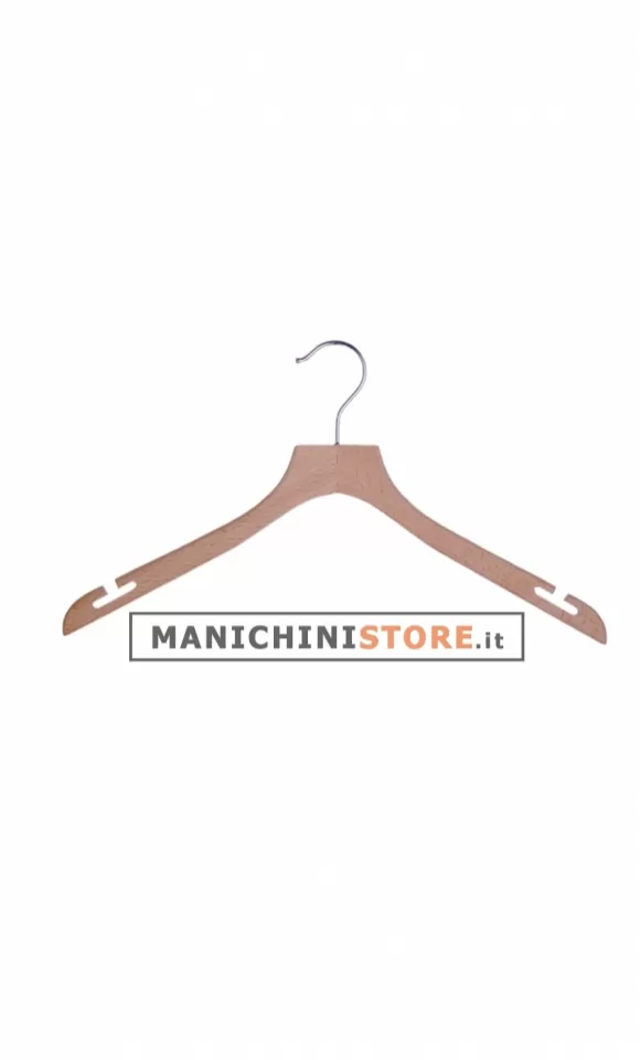 Gruccia legno con taglio a spallina cm.42 x cm.1 - Faggio