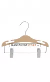 Gruccia legno bambino con taglio a spallina e pinza cm. 26 x cm.1 - Faggio