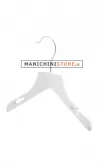 Gruccia legno bambino con taglio a spallina cm. 26 x cm.1 - Bianco Opaco