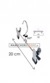 Gruccia metallo pinza 20,5 cm - metallo cromato