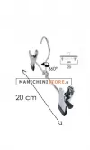 Gruccia metallo pinza 20,5 cm - metallo cromato