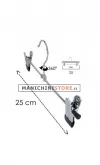 Gruccia metallo pinza 25,5 cm - metallo cromato