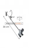 Gruccia metallo pinza 35,5 cm - metallo cromato