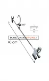 Gruccia metallo pinza 40,5 cm - metallo cromato