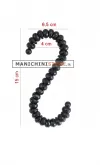 Gancio perle ad "S" - Cristallo Nero