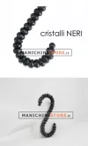 Gancio perle ad "S" - Cristallo Nero