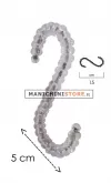 Gancio perle ad "S" - Cristallo Trasparente