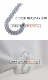 Gancio perle ad "S" - Cristallo Trasparente