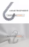 Gancio perle ad "S" - Cristallo Trasparente