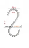 Gancio perle ad "S" - Perle Bianche