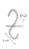 Gancio perle ad "S" - Perle Bianche