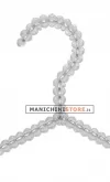 Gruccia perle capospalla 40 cm - cristallo trasparente