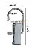 Gancio "C" con pinza - Zincato