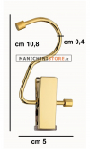 Gancio "2" con pinza - Oro