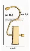 Gancio "2" con pinza - Oro