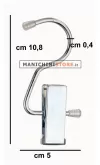 Gancio "2" con pinza - Zincato