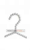 Gruccia perle capospalla 30 cm - perle bianche