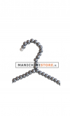 Gruccia perle capospalla 30 cm - perle grigie