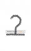 Gruccia perle pinza 35 cm - perle grigie