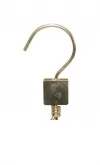 Gruccia metallo pinza Bambino 28 cm - alluminio oro