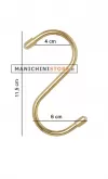 Gancio ad "S" - Alluminio Oro