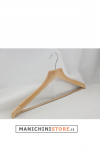 Gruccia legno con taglio a spallina cm.43 x cm1,2 - faggio