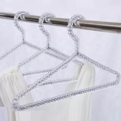 Gruccia perle capospalla 40 cm - cristallo trasparente