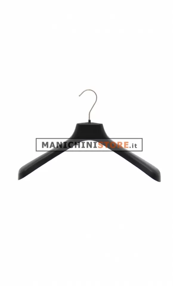 Gruccia capospalla 40 x 5 cm - Plastica Nera